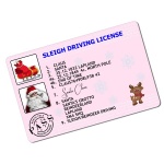 Santa Claus Father Christmas Metal Lost Driving License